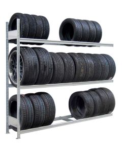Räder-/Reifenregal, Anbauregal, H3500xB2500xT400 mm, Fachlast 400 kg, Feldlast 2000 kg, verzinkt
