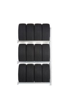 Räder-/Reifenregal, Anbauregal, H2500xB1500xT500 mm, 3 Lagerebenen, Fachlast 150 kg, Feldlast 1300 kg, verzinkt