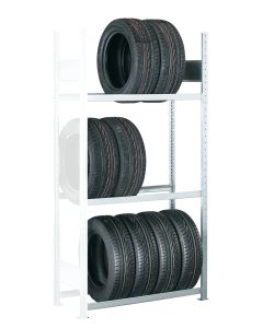Räder-/Reifenregal, Anbauregal, H2750xB900xT400 mm, Fachlast 150 kg, Feldlast 2000 kg, verzinkt