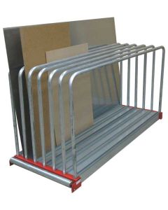 Tafelregal H1000xB800xT2030 mm, 9 Fächer, verzinkt / RAL 3000 feuerrot