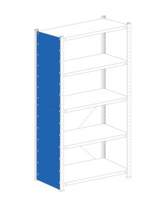 Vollblechseitenwand Stecksystem, inkl. Befestigung (Schrauben), H1800xT300 mm, RAL 5010 enzianblau
