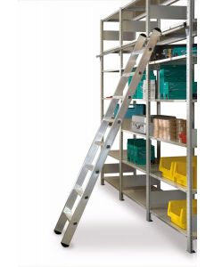 Aluminium-Regalleiter - einhängbar, Leiterlänge 1,69 m - Schulte Lagertechnik